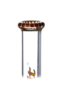 Zenit Bong Beaker Rasta 5mm ohne Kickloch, Hut Rasta 18,8, Höhe 60cm, Orange