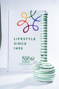 Gmundner Keramik Bong, Grüngeflammt H: 46 cm