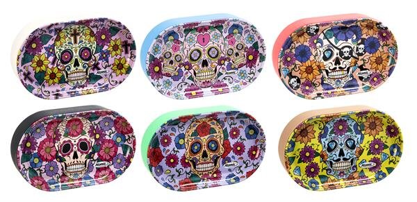 Rolling Tray Oval  2in1 "La Catrina" div. Farben