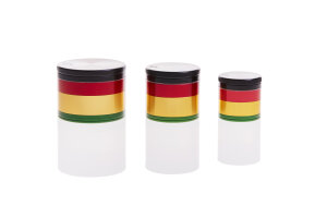 Aluminum mill Black Leaf 4-part Rasta Ø 49 mm