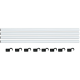Homebox Fixture Poles, 4 Stangen 120cm, Ø 22mm, 8 Haken kurz