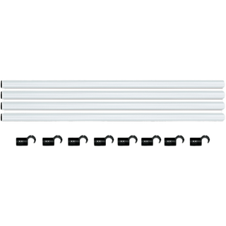 Homebox Fixture Poles, 4 Stangen 100cm, Ø 22mm, 8 Haken kurz